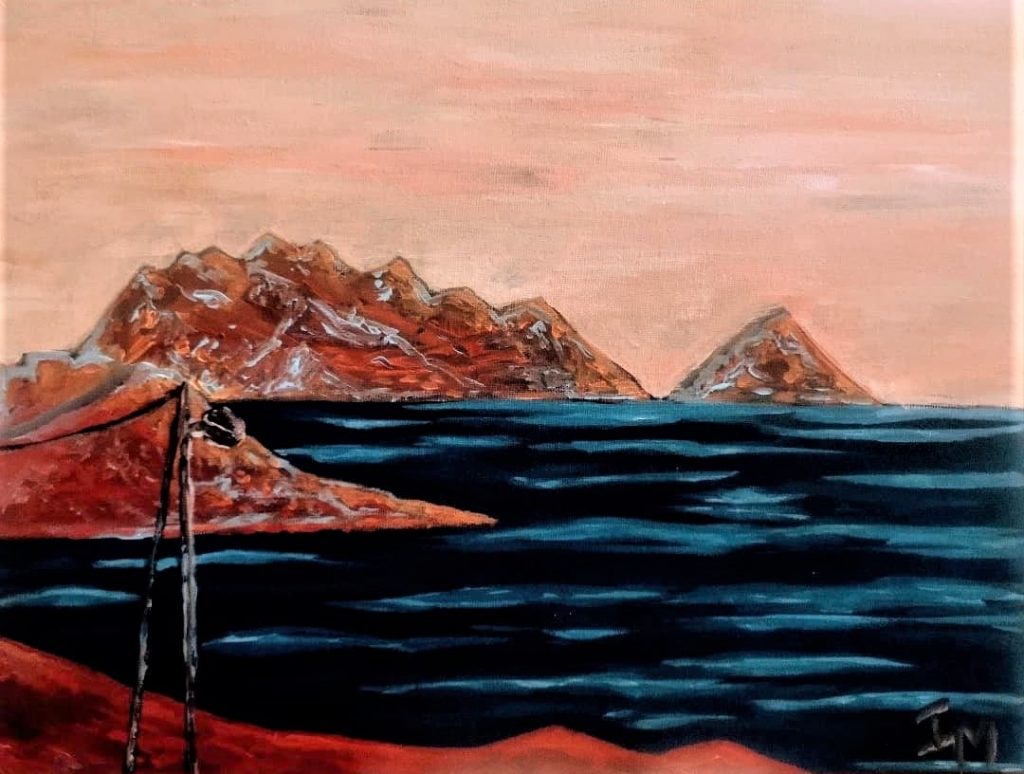 Peinture acrylique goudes marseille Inès MAMI
