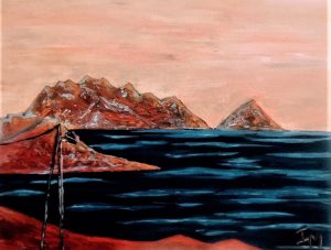 Peinture acrylique goudes marseille Inès MAMI